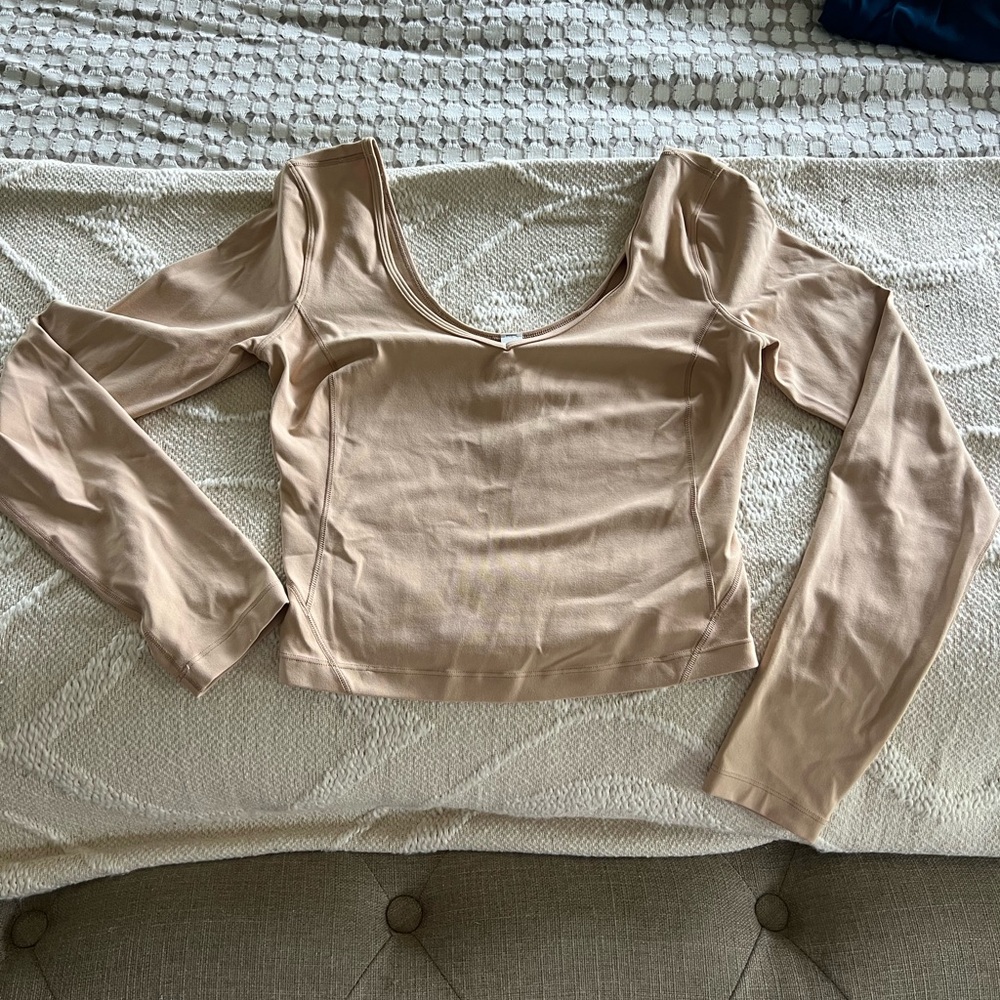 Women's Lululemon Tan Long Sleeve Top